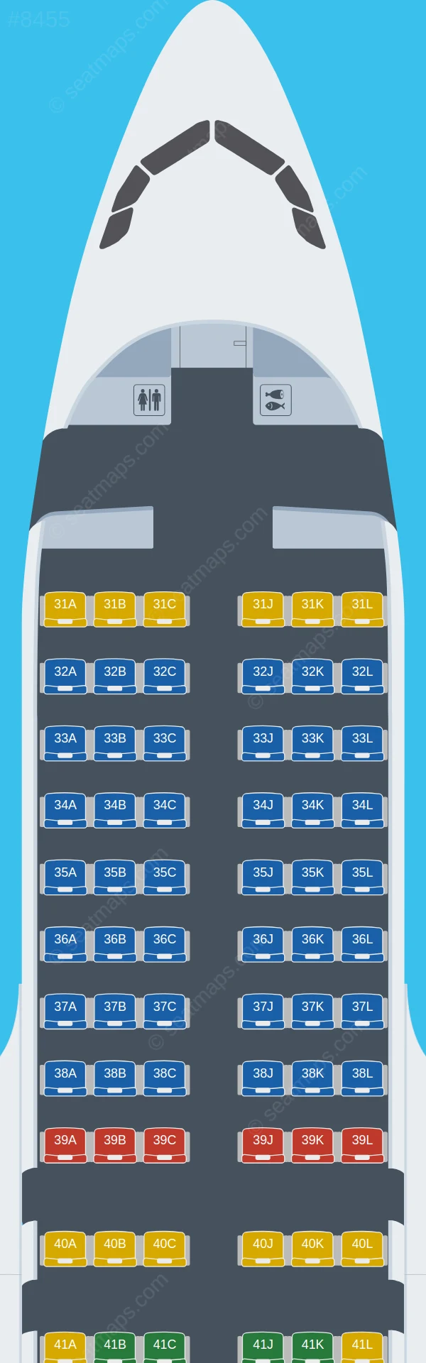 Cambodia Airways Airbus A319-100 seatmap preview