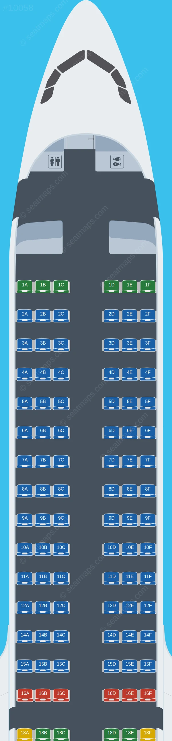 Edelweiss Air Airbus A321neo seatmap preview