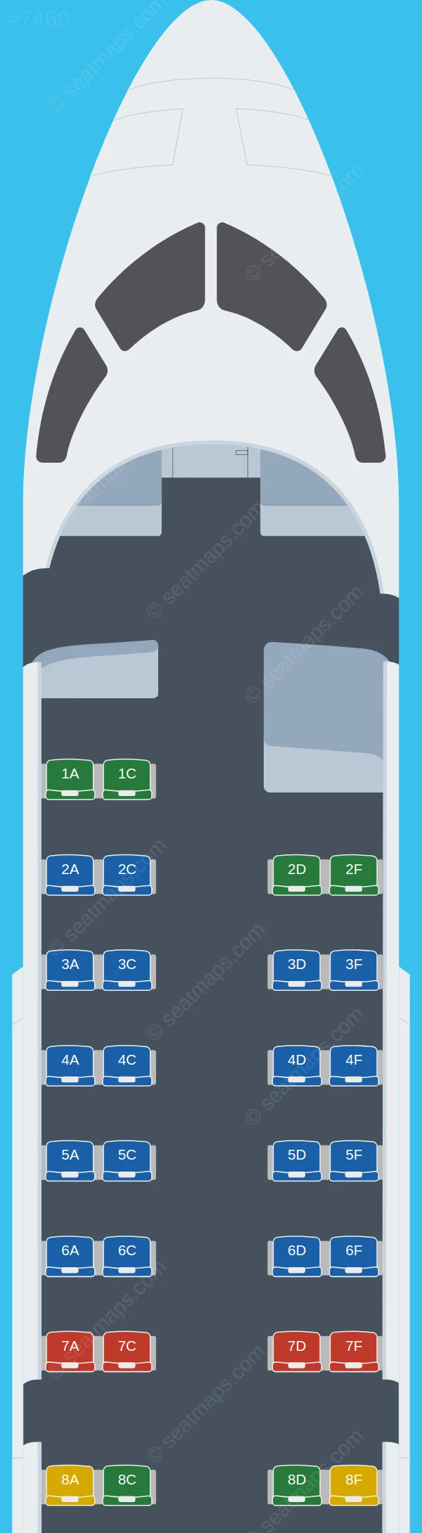IrAero Bombardier CRJ200 seatmap preview