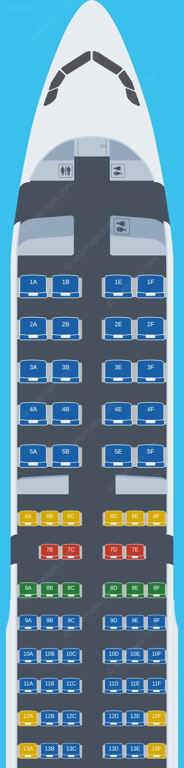 Turkish Airlines Airbus A321-200 V.4 seatmap preview