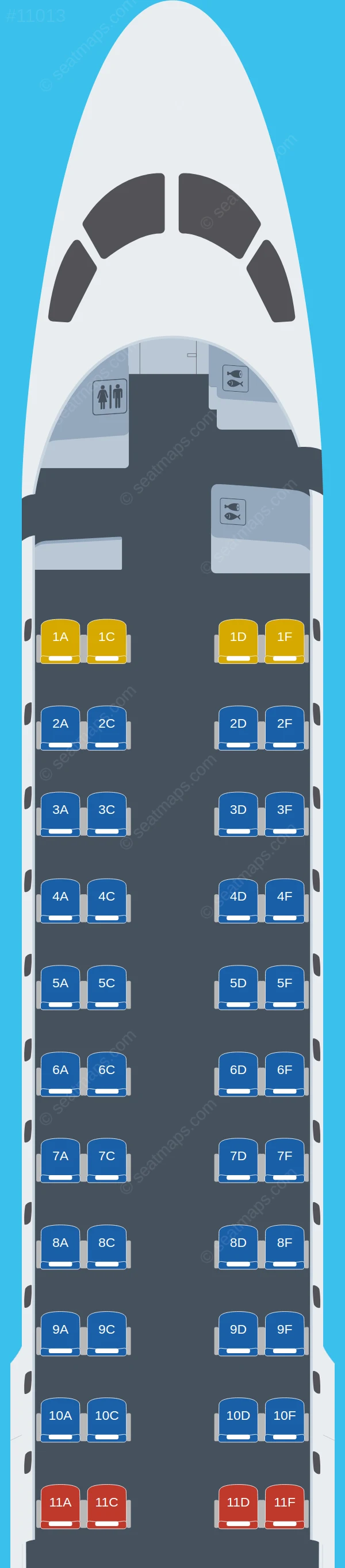 Breeze Airways Embraer E190 seatmap preview
