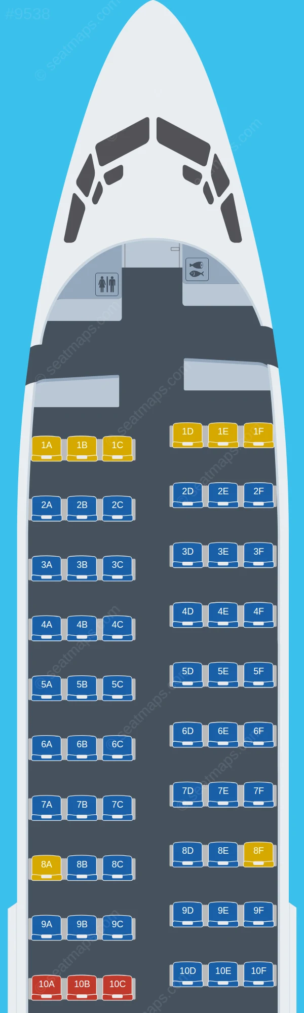 UR Airlines Boeing 737-300 seatmap preview