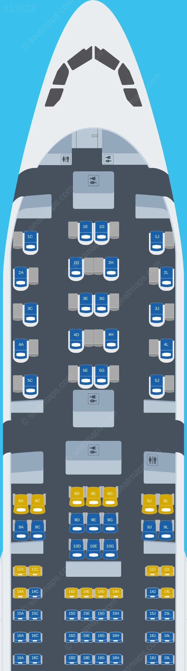 Hi Fly Malta Airbus A330-200  V.5 seatmap preview