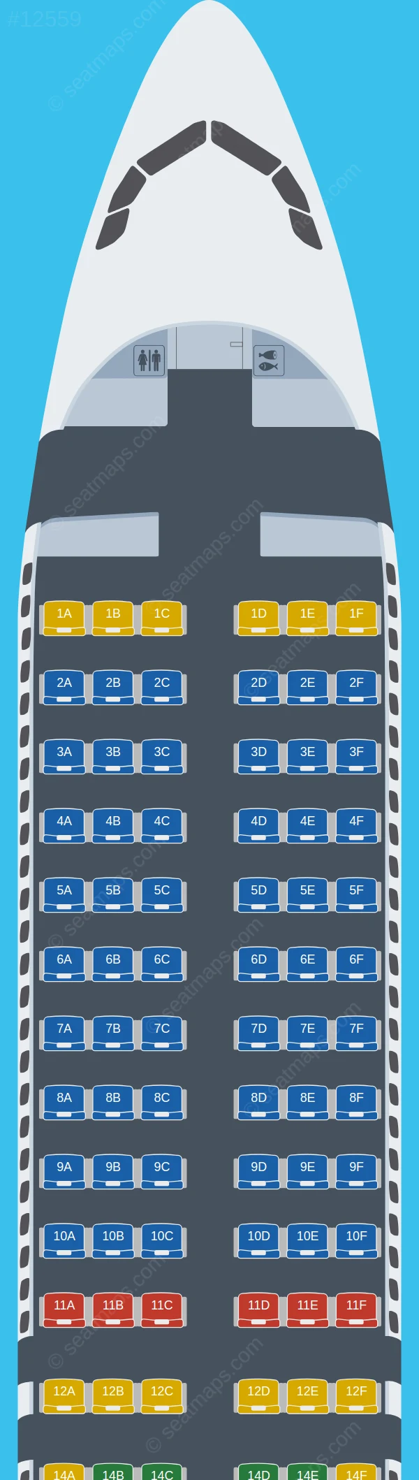 JetSMART Argentina Airbus A320neo seatmap preview