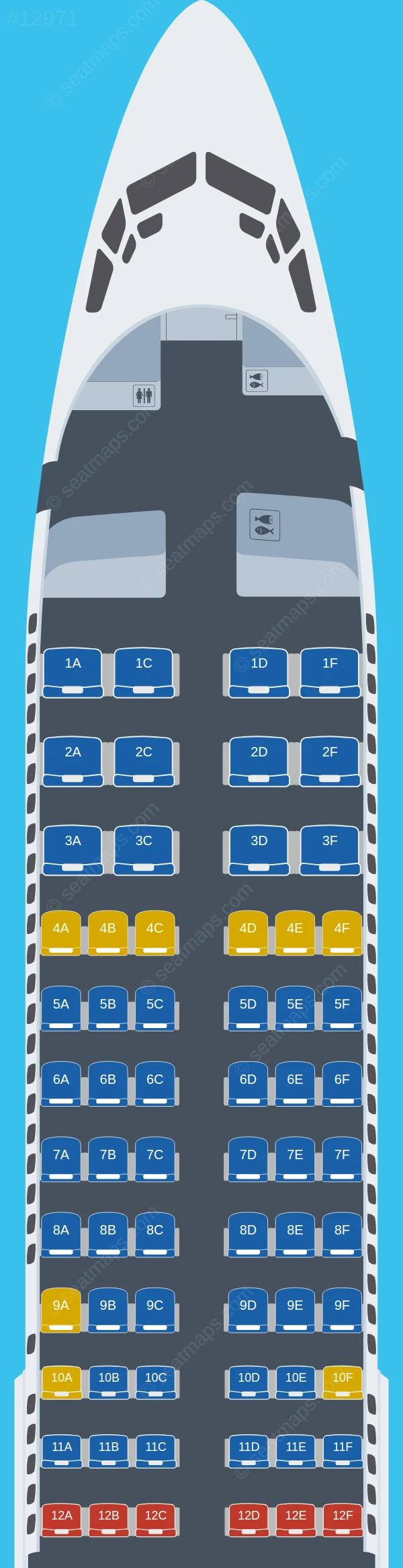 WestJet Boeing 737-800 V.3 seatmap preview