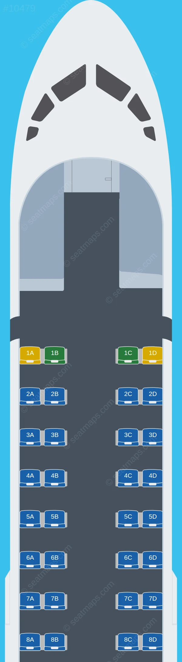Aegean Airlines ATR 72-600 seatmap preview
