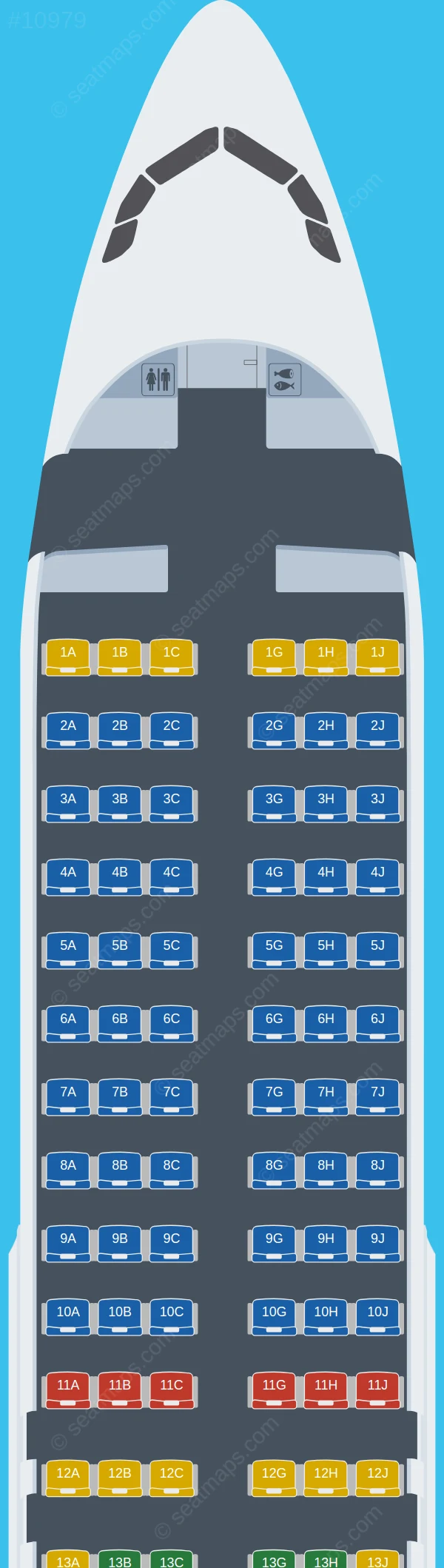 Royal Jordanian Airbus A320-200 V.3 seatmap preview