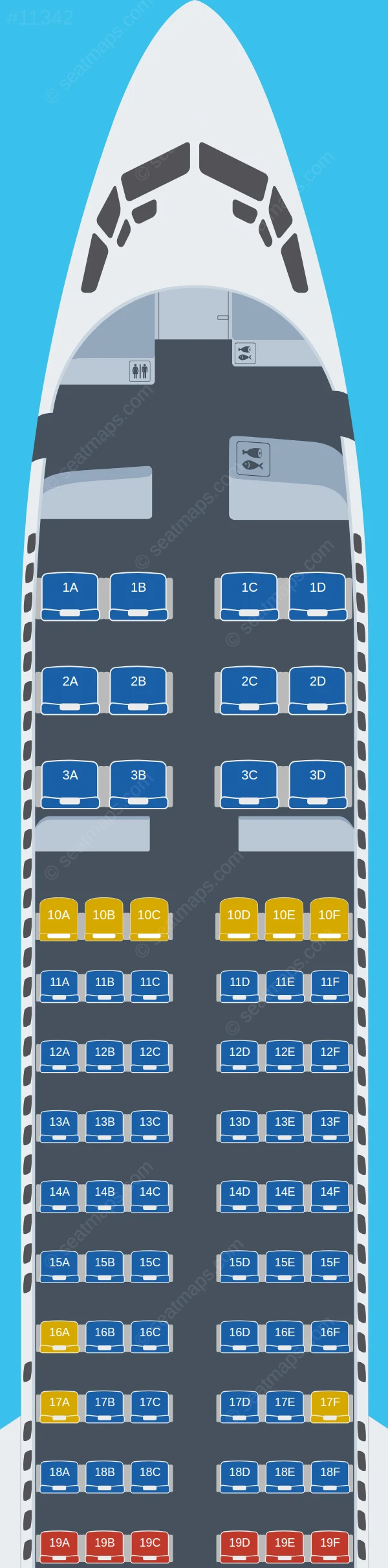 Delta Boeing 737-900 ER V.2 seatmap preview