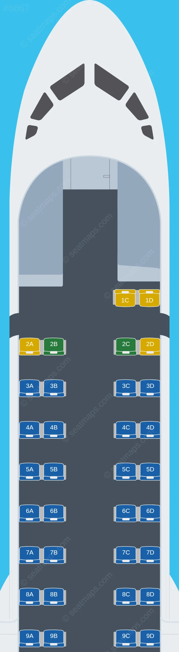 DAT ATR 72-200 V.3 seatmap preview