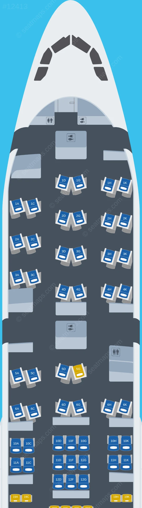 Discover Airlines Airbus A330-200 V.2 seatmap preview