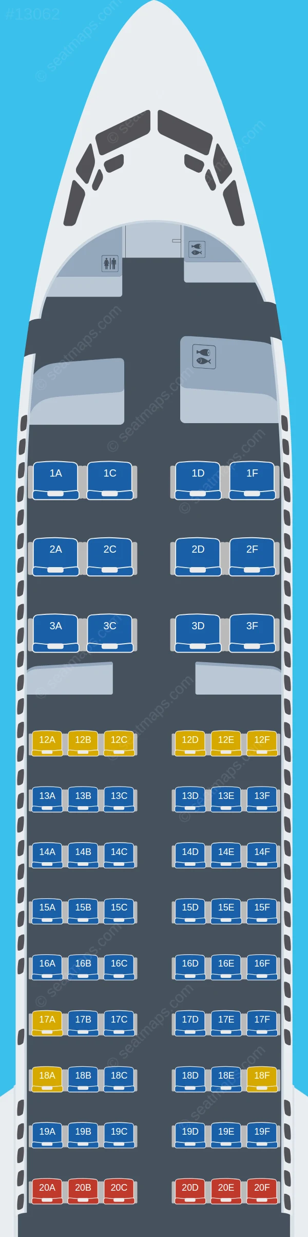 Air Canada Boeing 737 MAX 8 V.3 seatmap preview