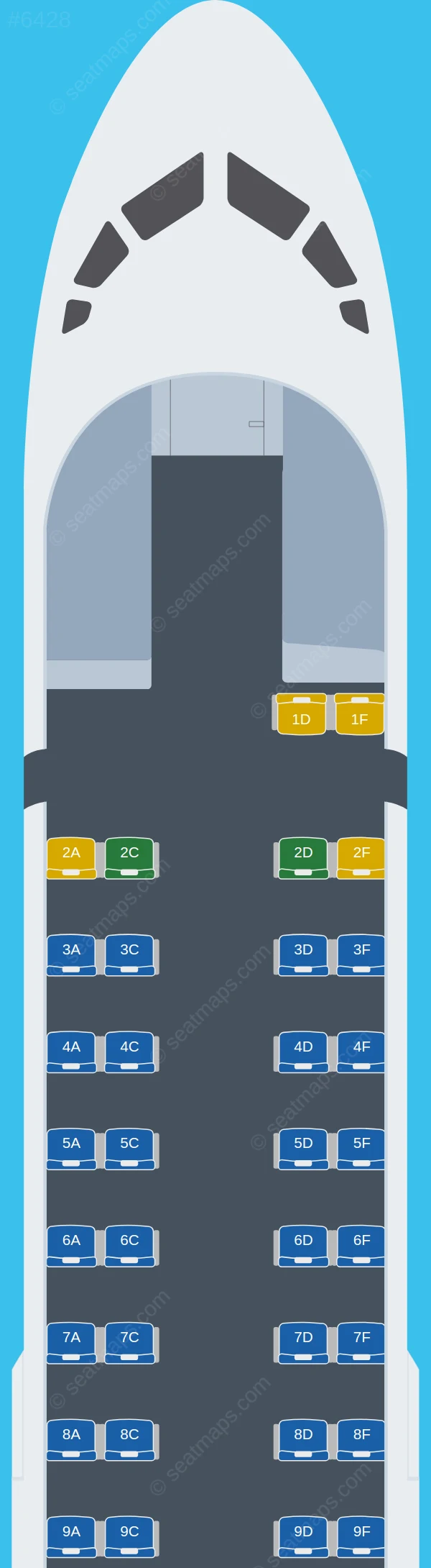 Madagascar Airlines ATR 72-600 seatmap preview