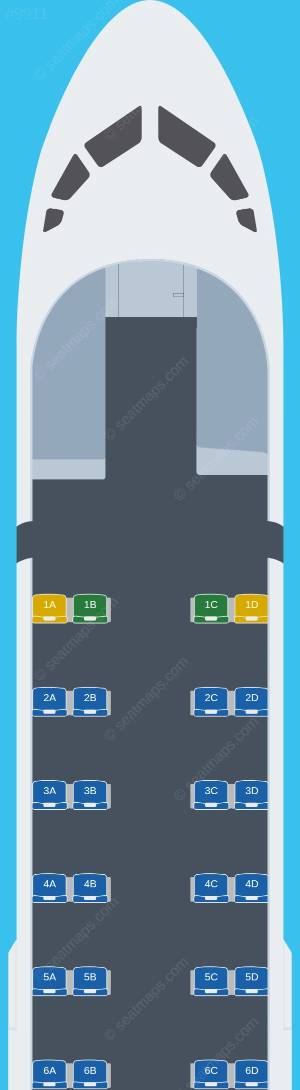 Hi Air (Korea) ATR 72-500 seatmap preview