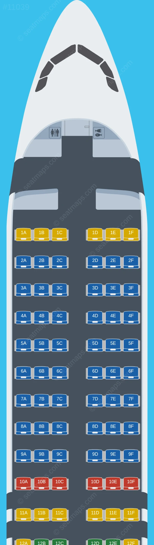 TransNusa Airbus A320neo seatmap preview