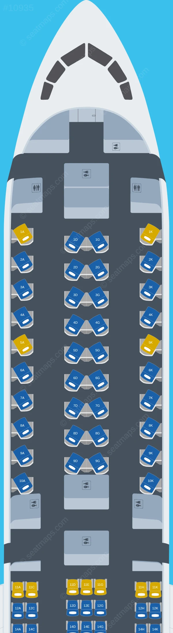 KLM Boeing 787-10 seatmap preview