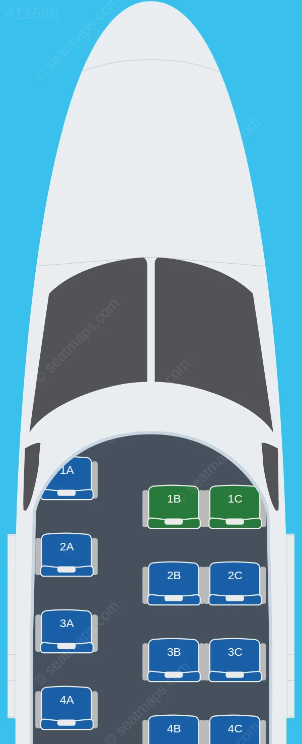 Aerus Cessna 208B Grand Caravan seatmap preview