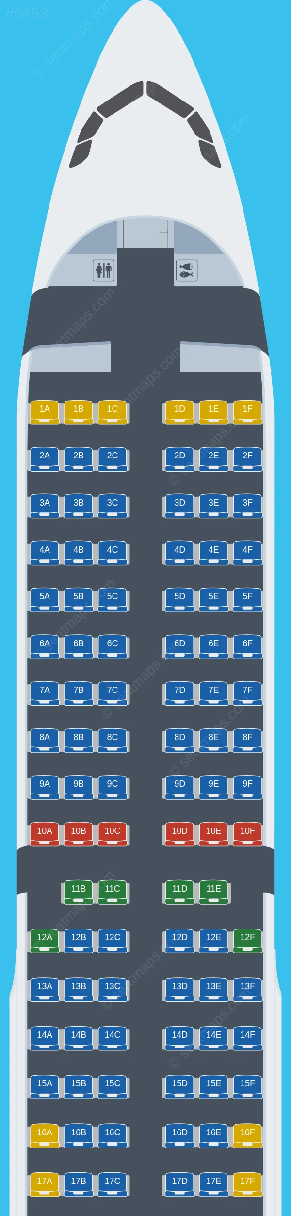 AirBlue Airbus A321-200 seatmap preview