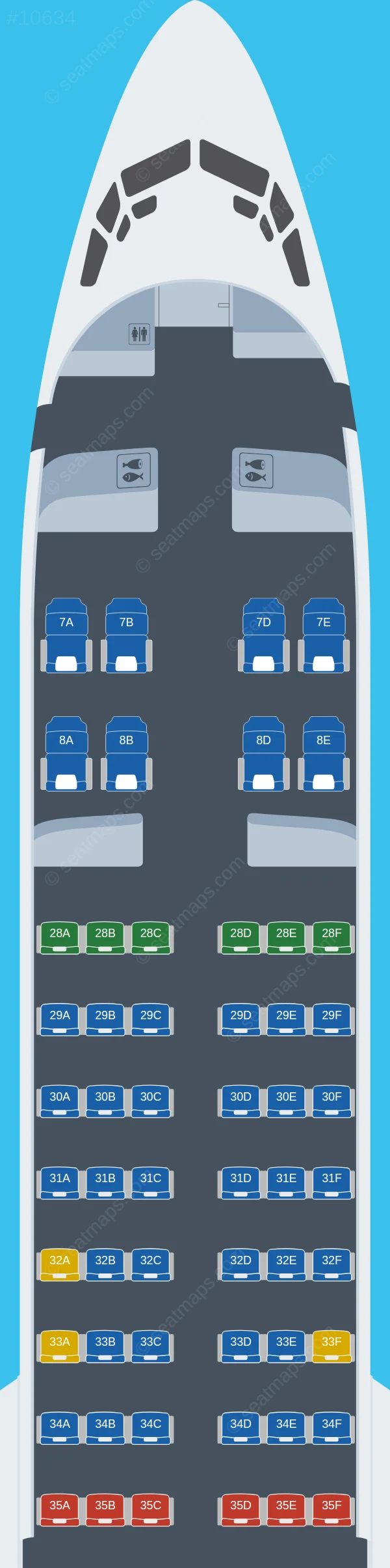 Korean Air Boeing 737 MAX 8 V.1 seatmap preview