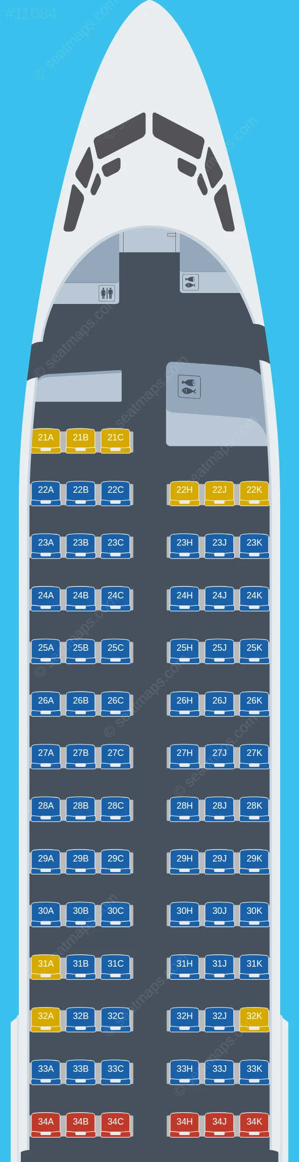 Greater Bay Airlines Boeing 737-800 V.1 seatmap preview