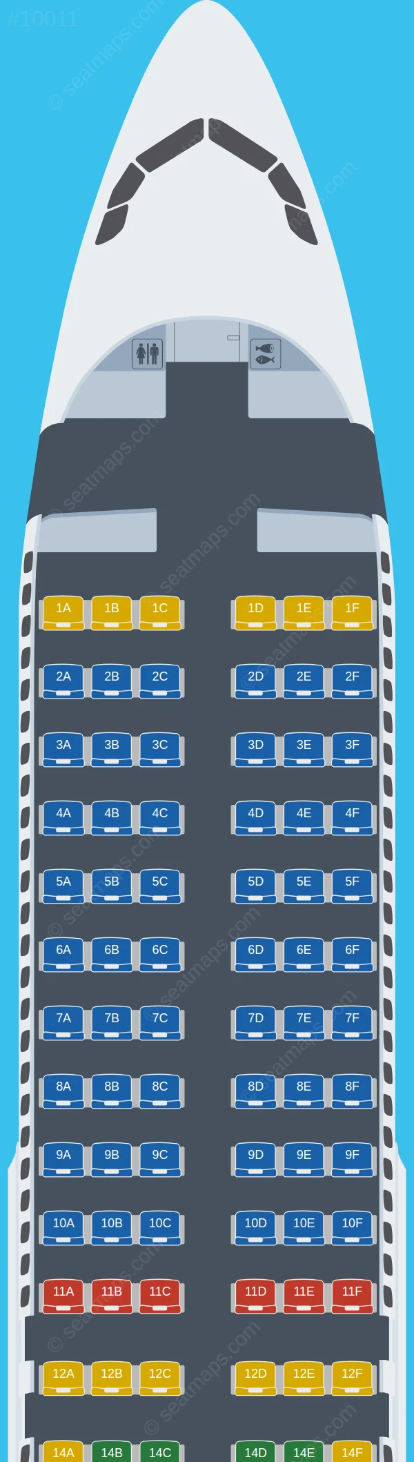 Animawings Airbus A320-200 seatmap preview