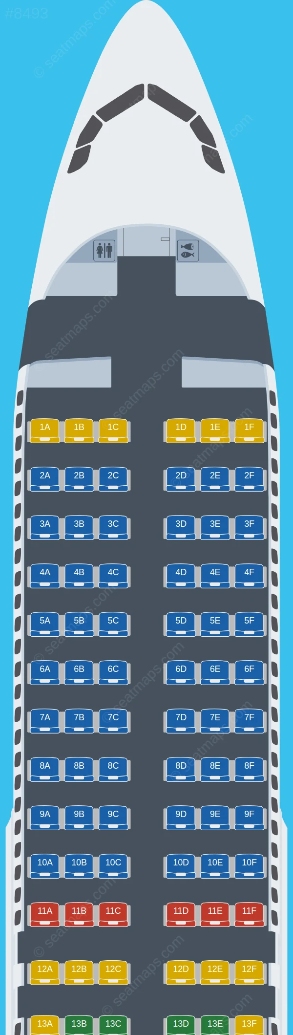 easyJet Europe Airbus A320-200 V.1 seatmap preview