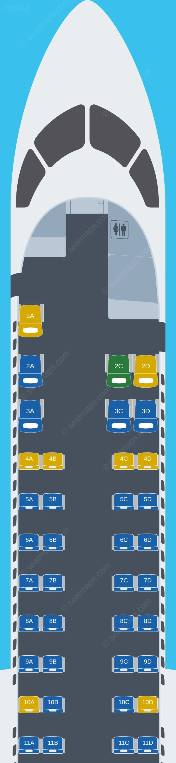 Aurora De Havilland Q400 V.3 seatmap preview