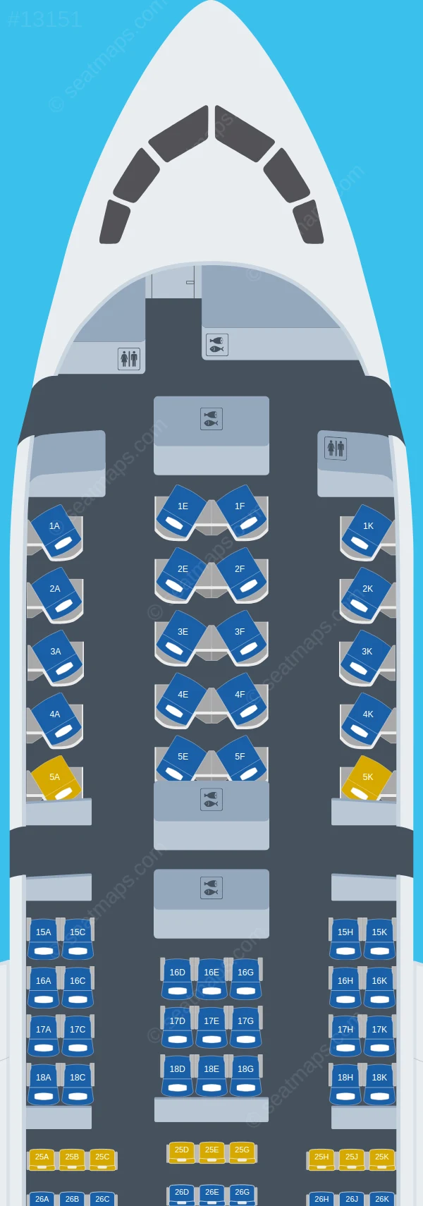 Air India Boeing 787-8 V.3 seatmap preview