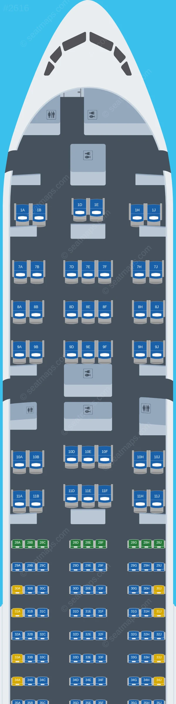 Korean Air Boeing 777-300 seatmap preview