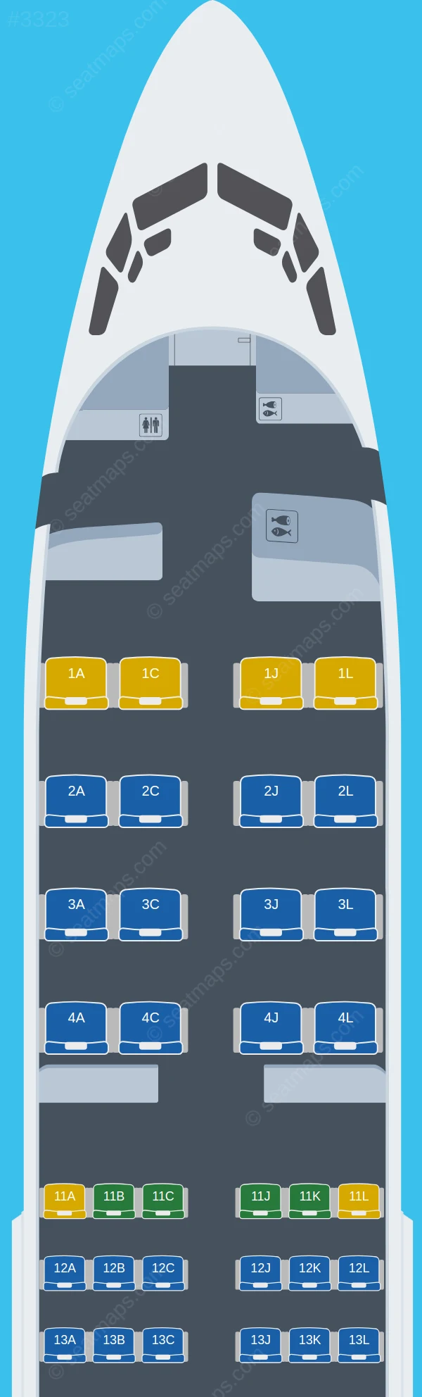 Ethiopian Airlines Boeing 737-700 seatmap preview