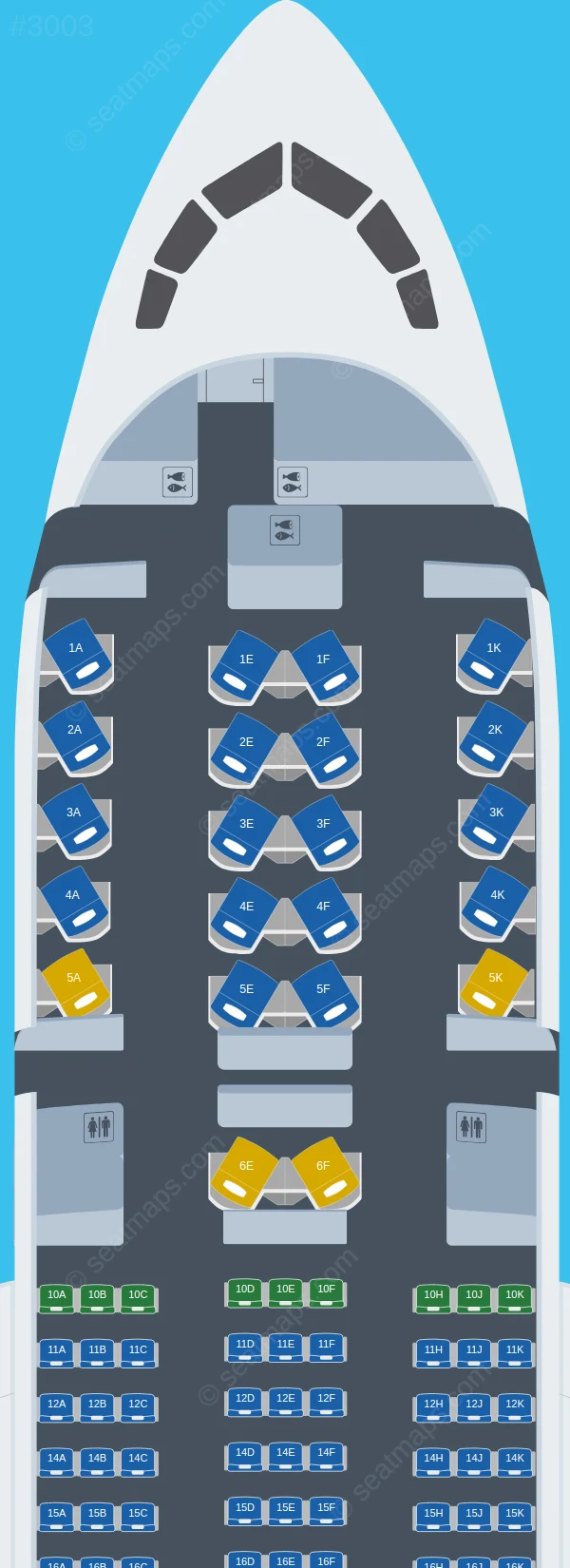 Qatar Airways Boeing 787-8 V.1 seatmap preview