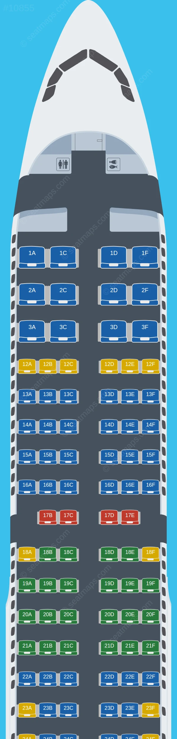 Air Canada Airbus A321-200 V.3 seatmap preview