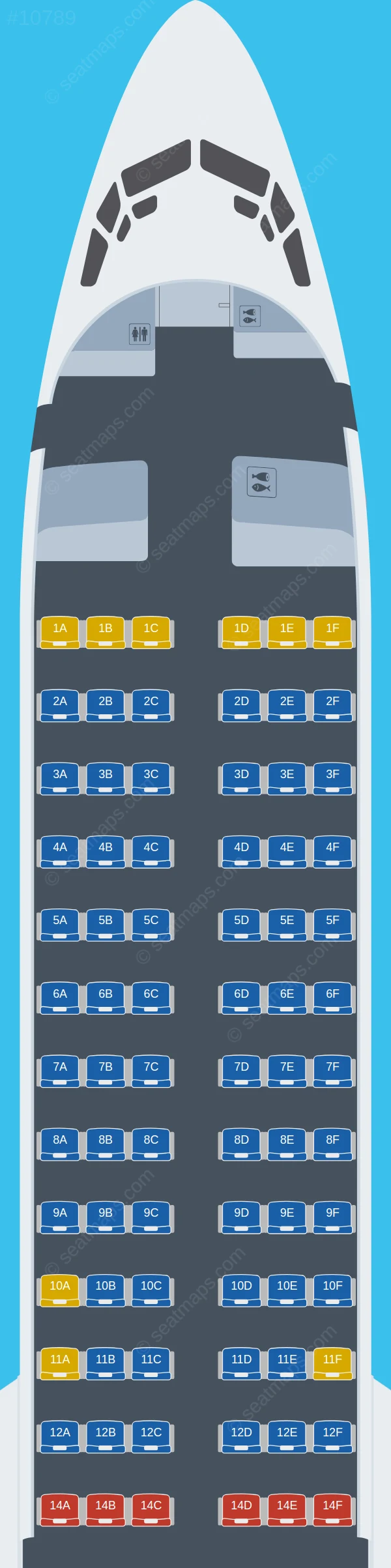 Neos Boeing 737 MAX 8 seatmap preview