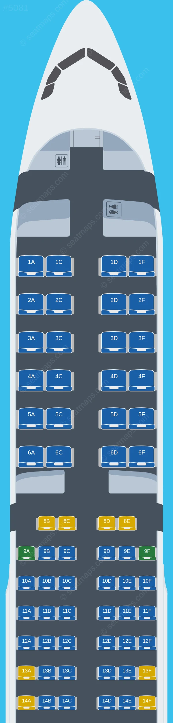 Air Macau Airbus A321-200 V.1 seatmap preview