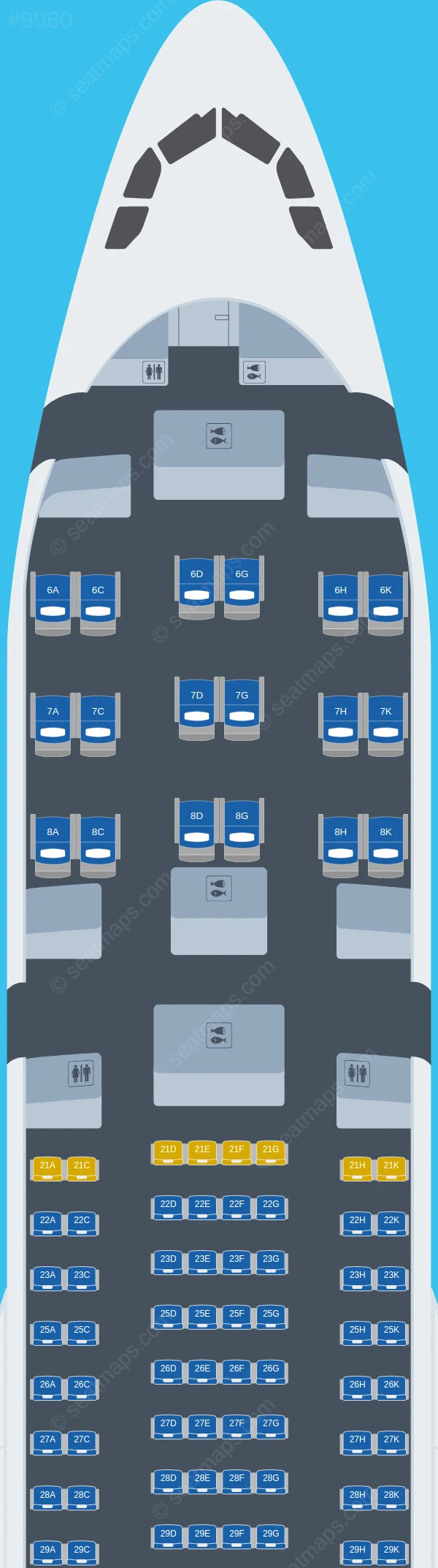 Garuda Indonesia Airbus A330-200 V.1 seatmap preview
