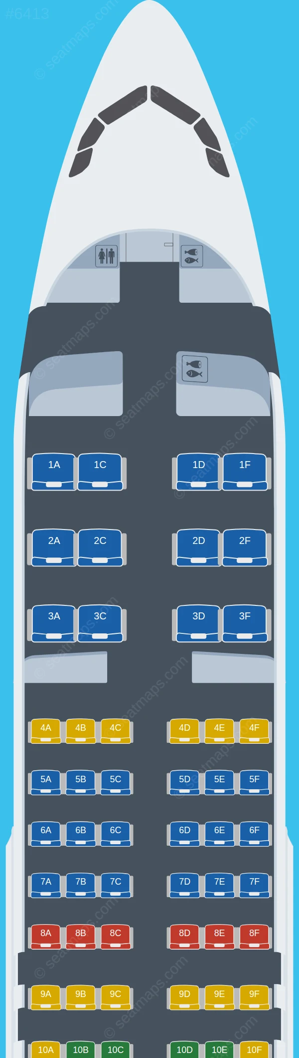 Air India Airbus A320-200 seatmap preview
