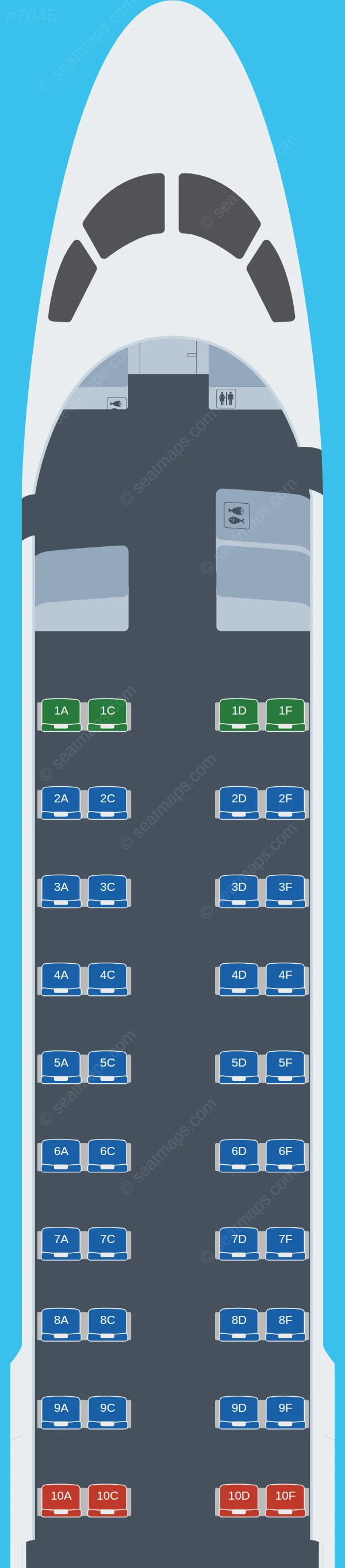 Myanmar National Airlines Embraer E190 seatmap preview