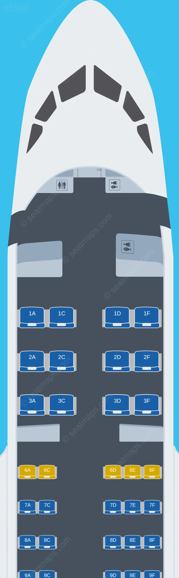 Aeroflot Sukhoi Superjet 100-95 V.1 seatmap preview
