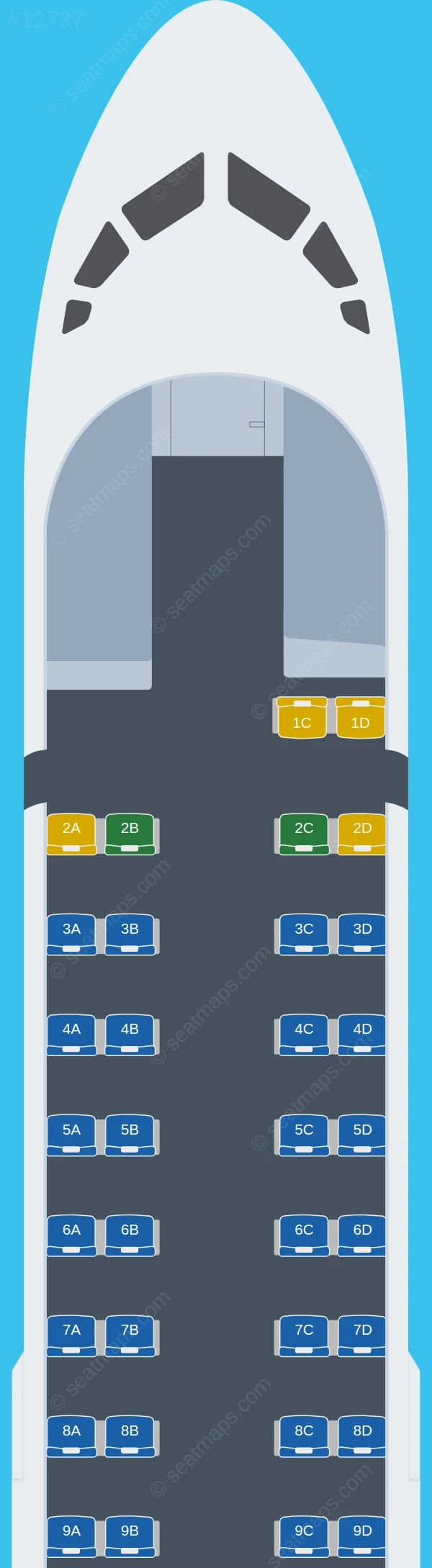 FlyJaya ATR 72-500 seatmap preview