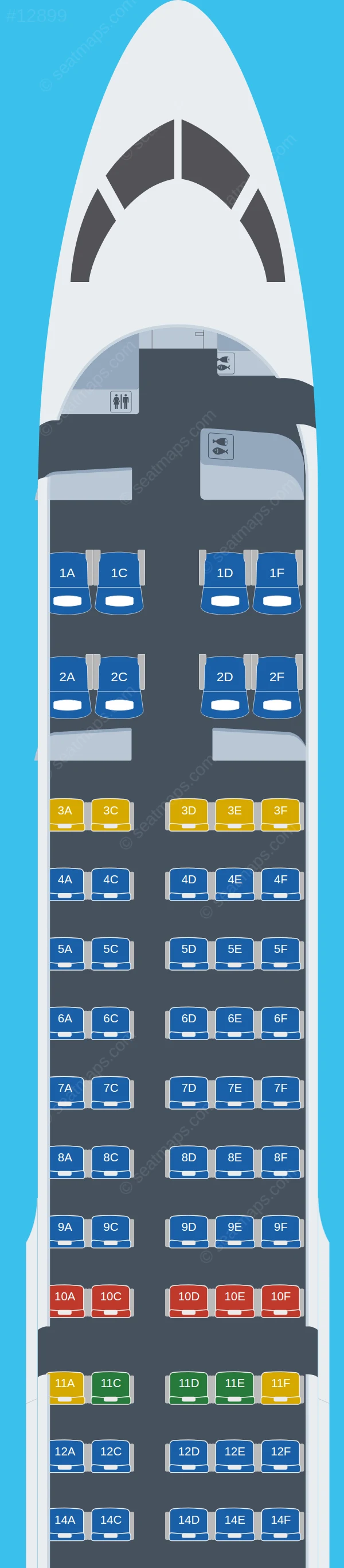 Air Niugini & Link PNG Airbus A220-300 seatmap preview
