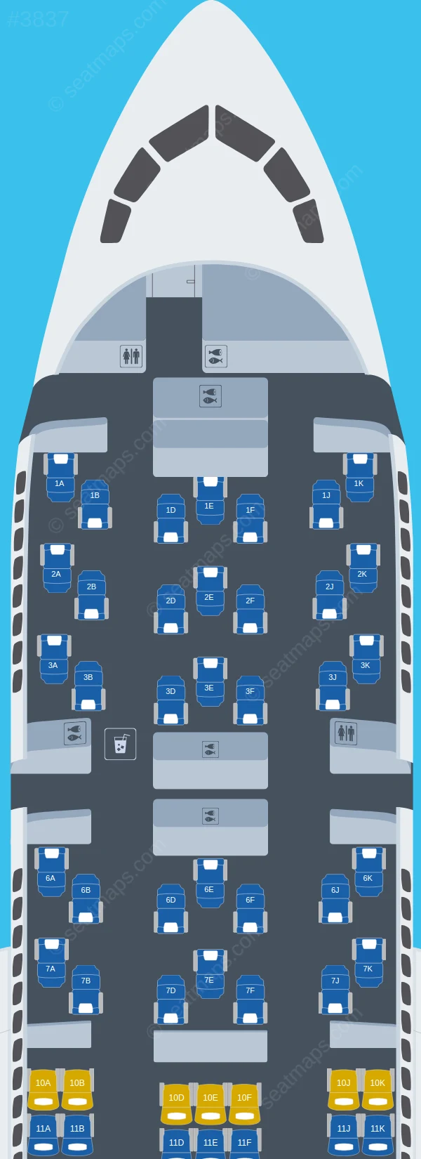 British Airways Boeing 787-8 V.1 seatmap preview