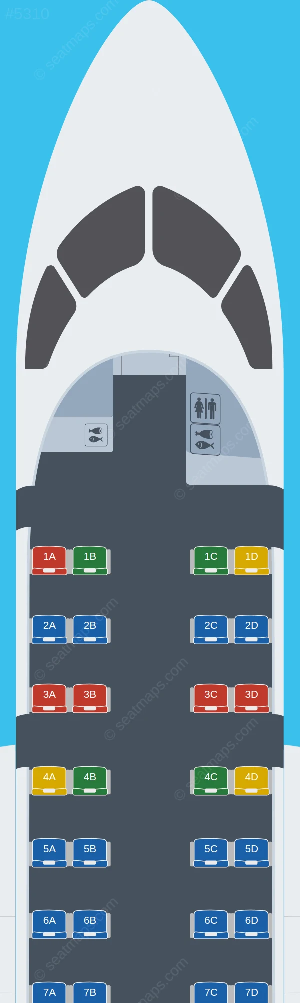 Qantaslink De Havilland Q200 seatmap preview