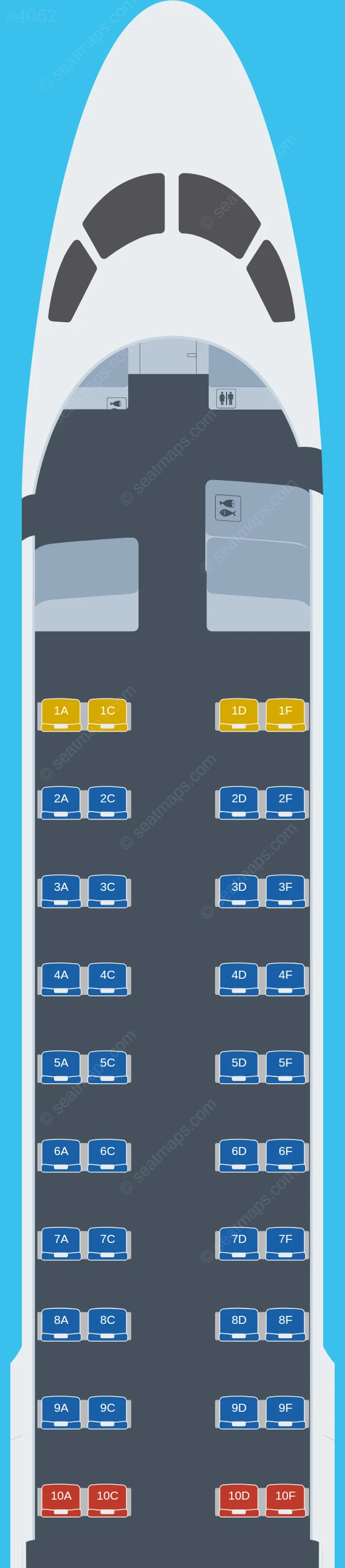 Air France Embraer E190 V.1 seatmap preview