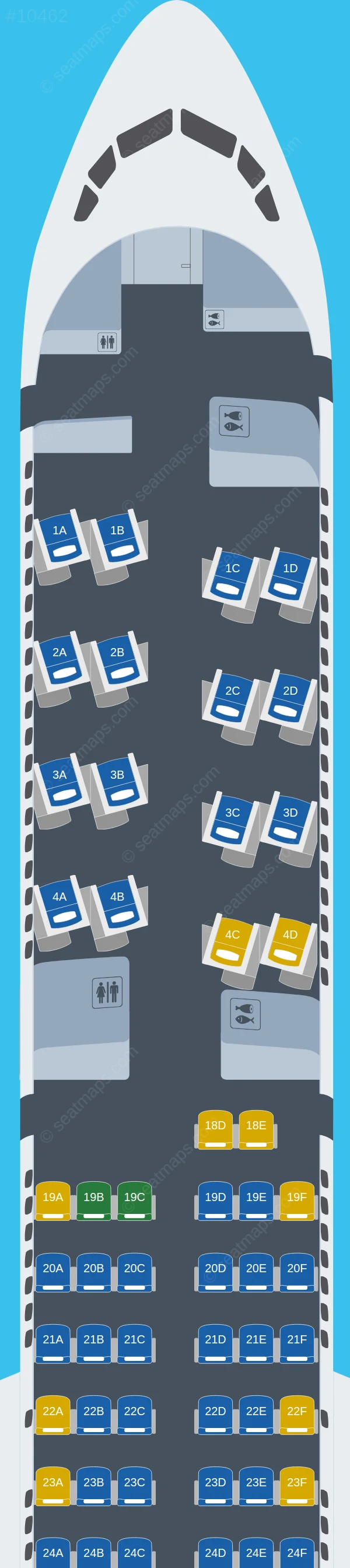 Delta Boeing 757-200 V.3 seatmap preview