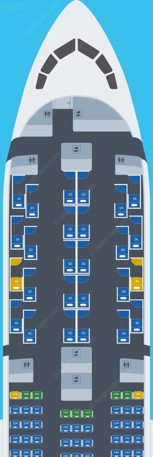 Gulf Air Boeing 787-9 seatmap preview