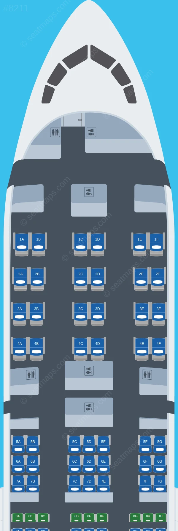 LOT Polish Airlines Boeing 787-9 seatmap preview
