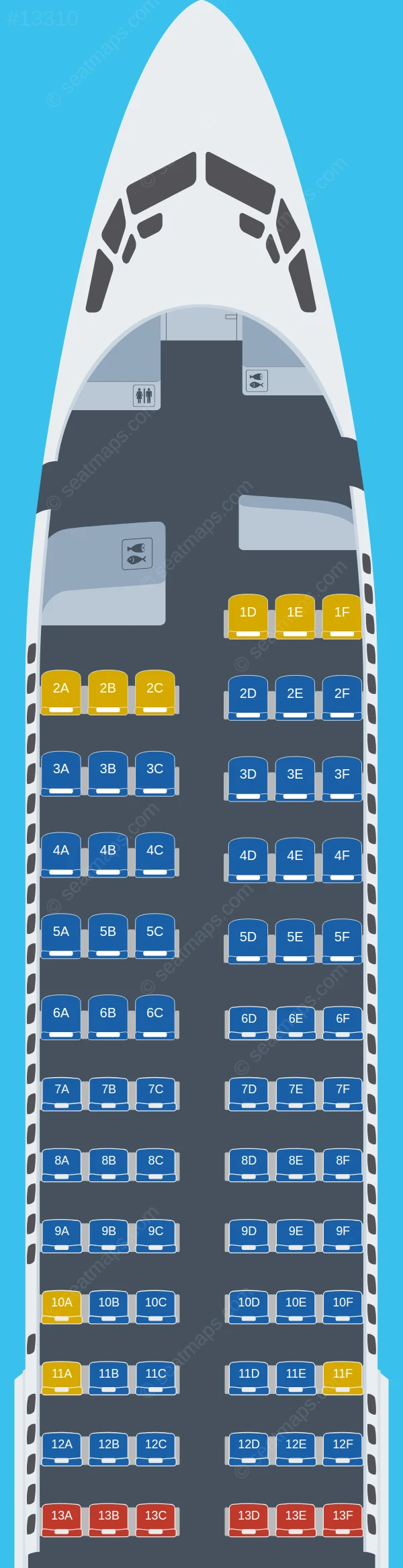Southwest Airlines Boeing 737-800 V.2 seatmap preview