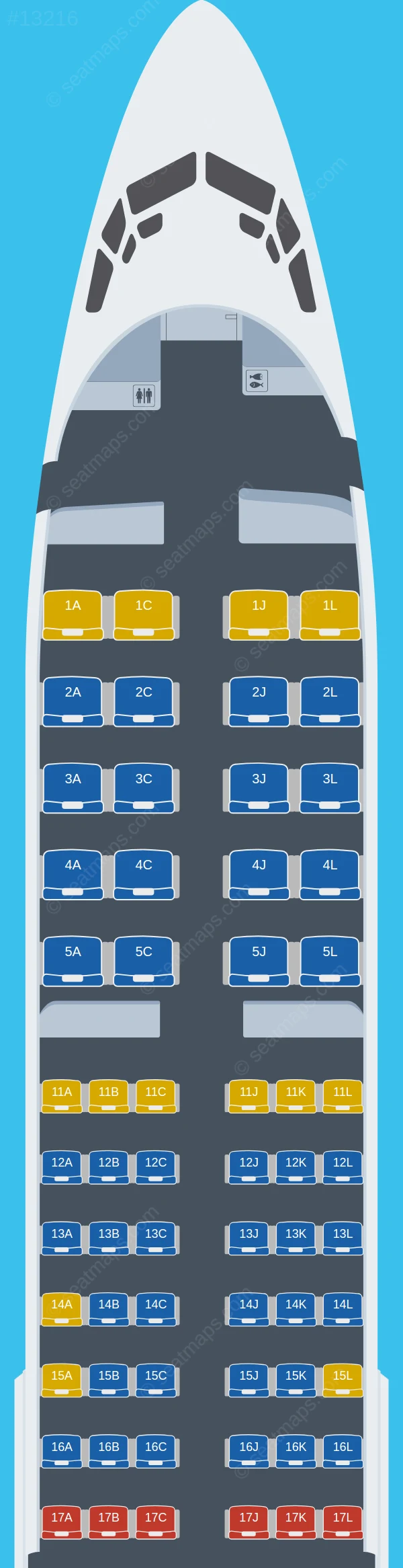 Air Congo Boeing 737-800 seatmap preview