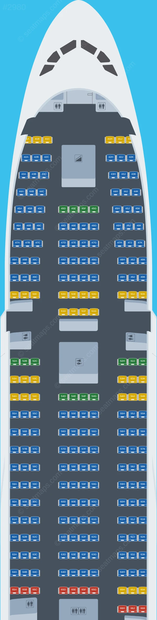 Emirates Airbus A380-800 V.4 seatmap preview