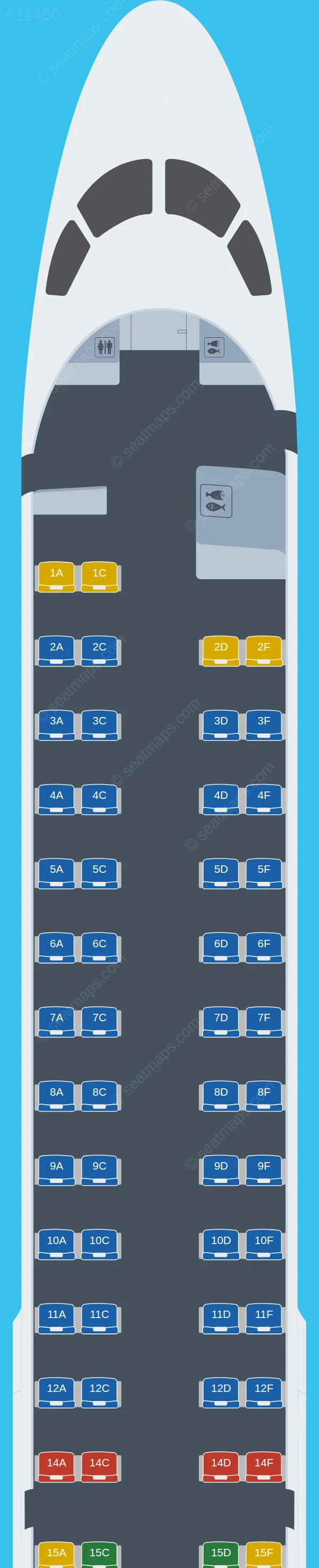 SAS Embraer E195 V.1 seatmap preview
