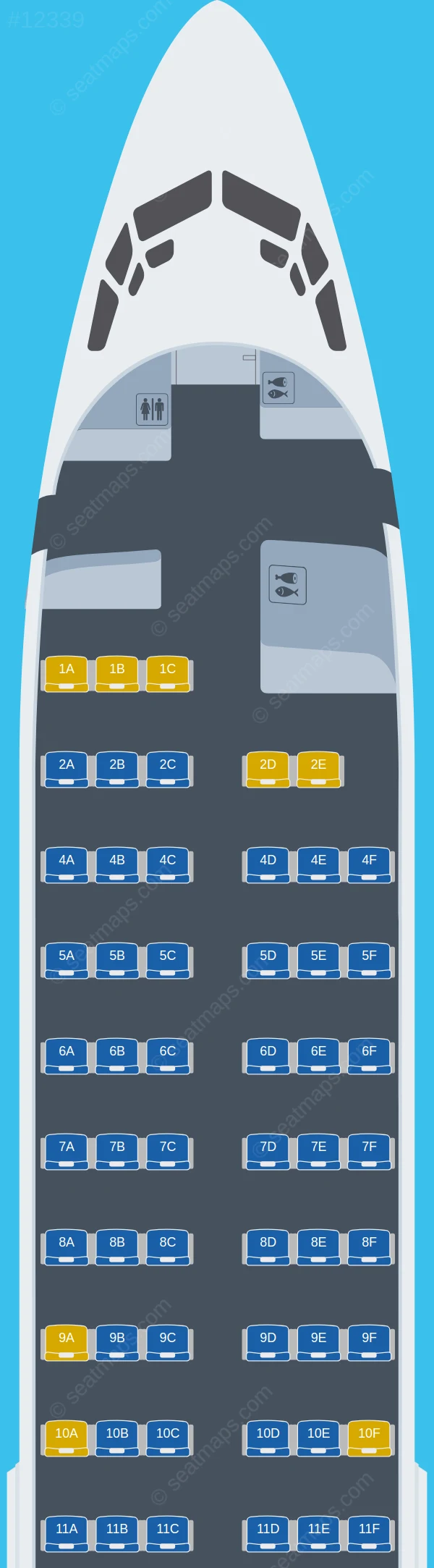 Nesma Airlines (Egypt) Boeing 737-400 seatmap preview